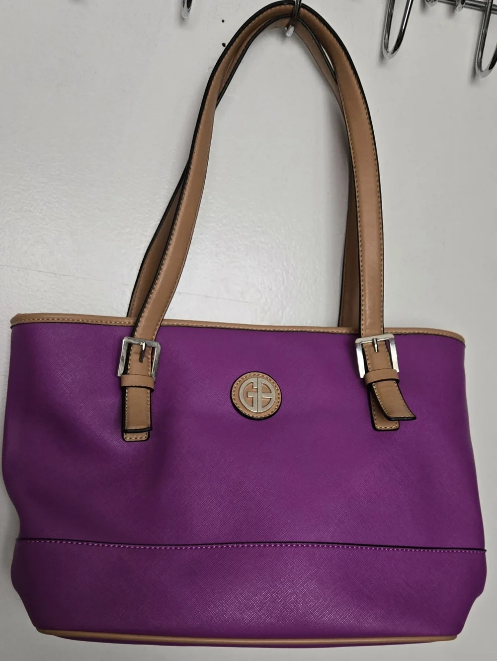 Pink and Tan Tote Bag - Picture 2 of 7